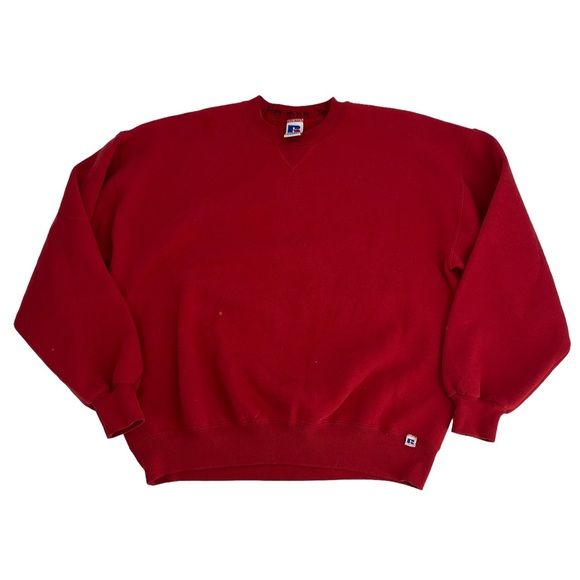 Russell Athletic Other - Vintage Russell Sweatshirt Men XL Red Crewneck 90s USA Kanye West Pullover Blank